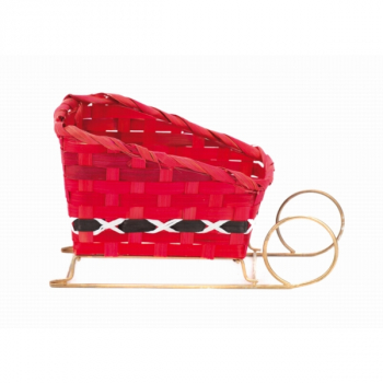 1867 Schlitten rot 23 x 14,5 x 16